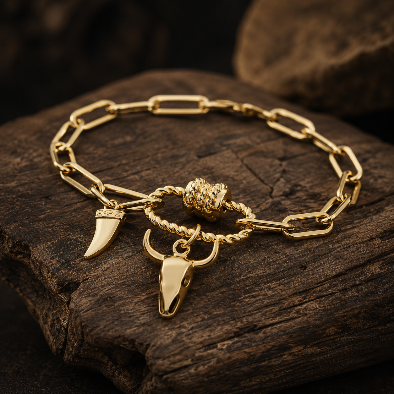 Gold Chain Link Bracelet