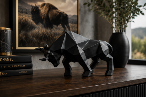 American Bison Figurine - Rustic Wildlife Home Decor