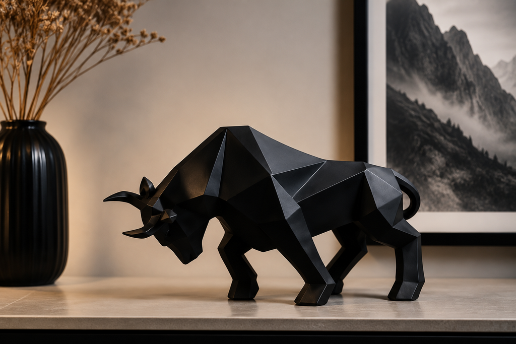 American Bison Figurine - Rustic Wildlife Home Decor