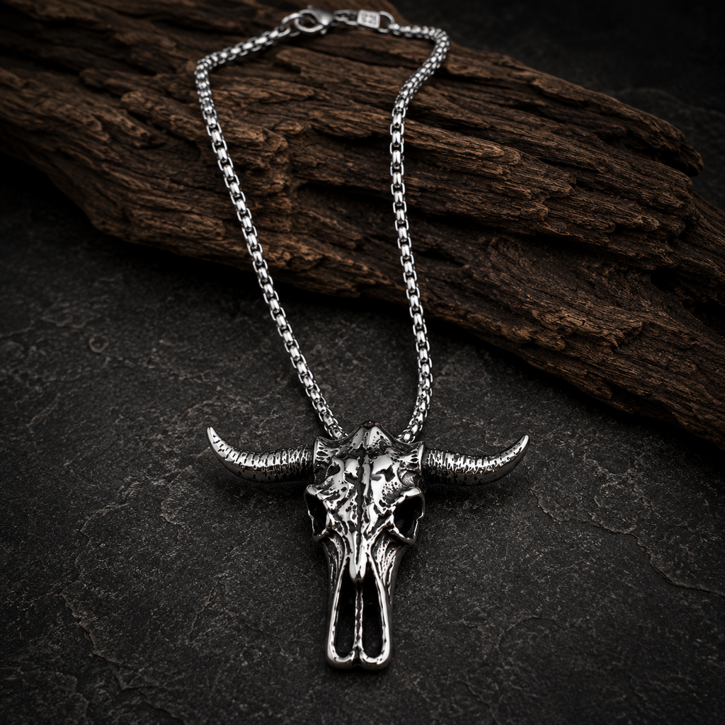 Bison Skull Necklace