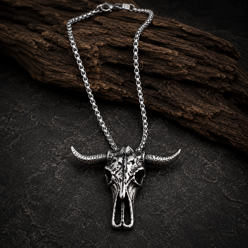 Bison Skull Necklace
