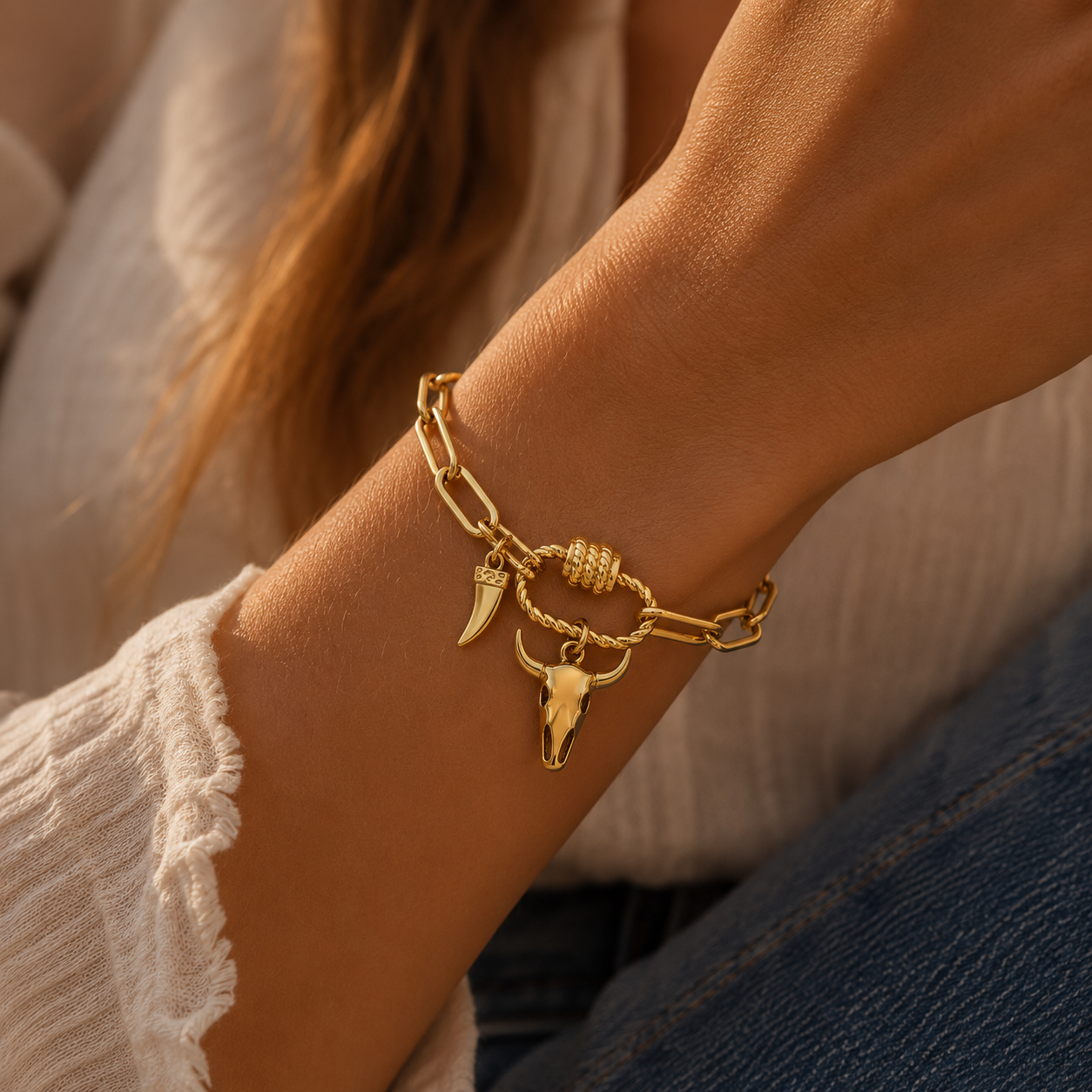 Gold Chain Link Bracelet