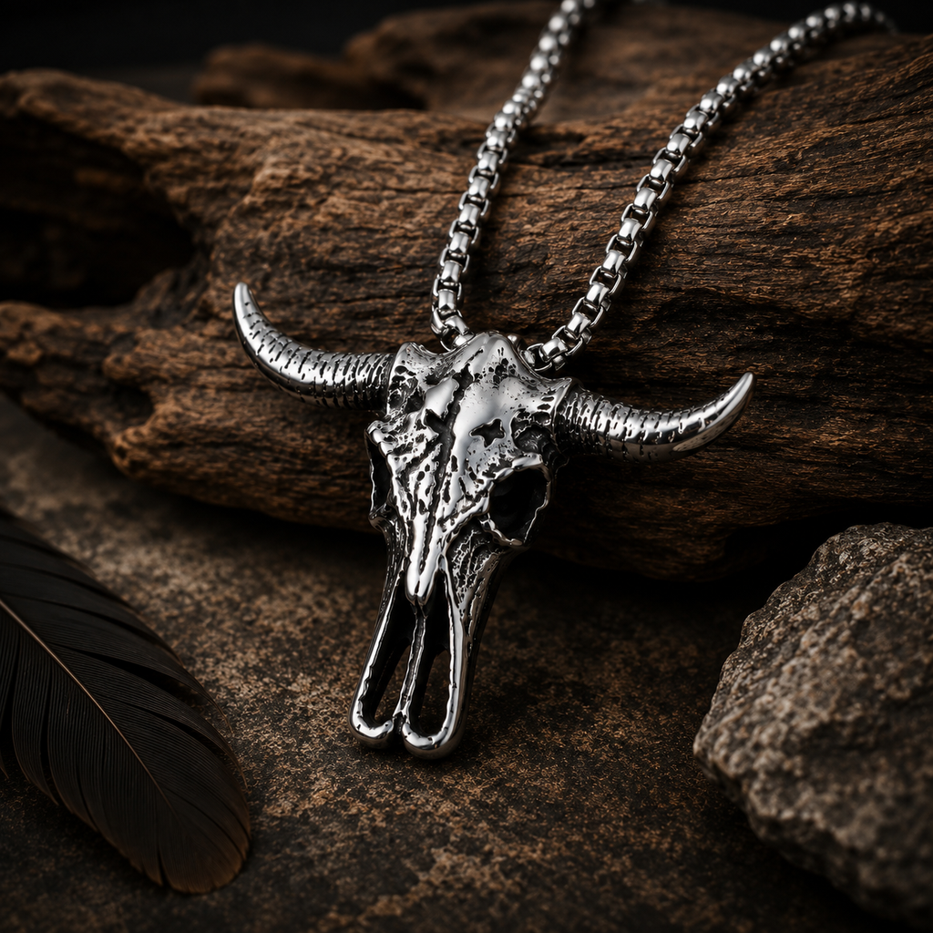 Bison Skull Necklace