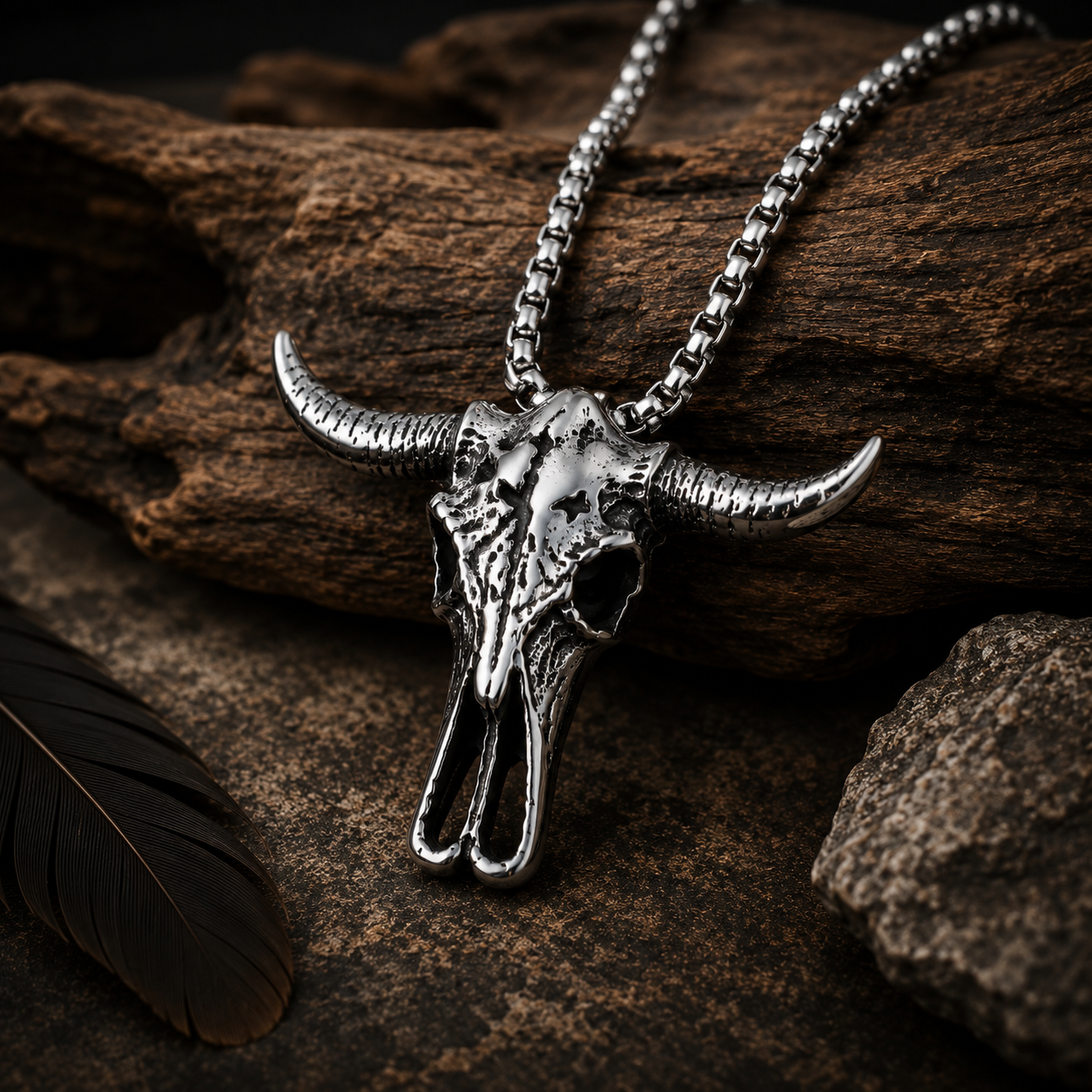 Bison Skull Necklace